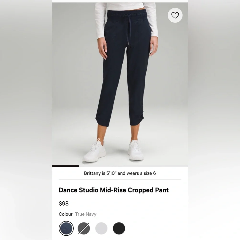 Lululemon Dance Studio Navy Ankle Active Pants 6 - Picture 1 of 7